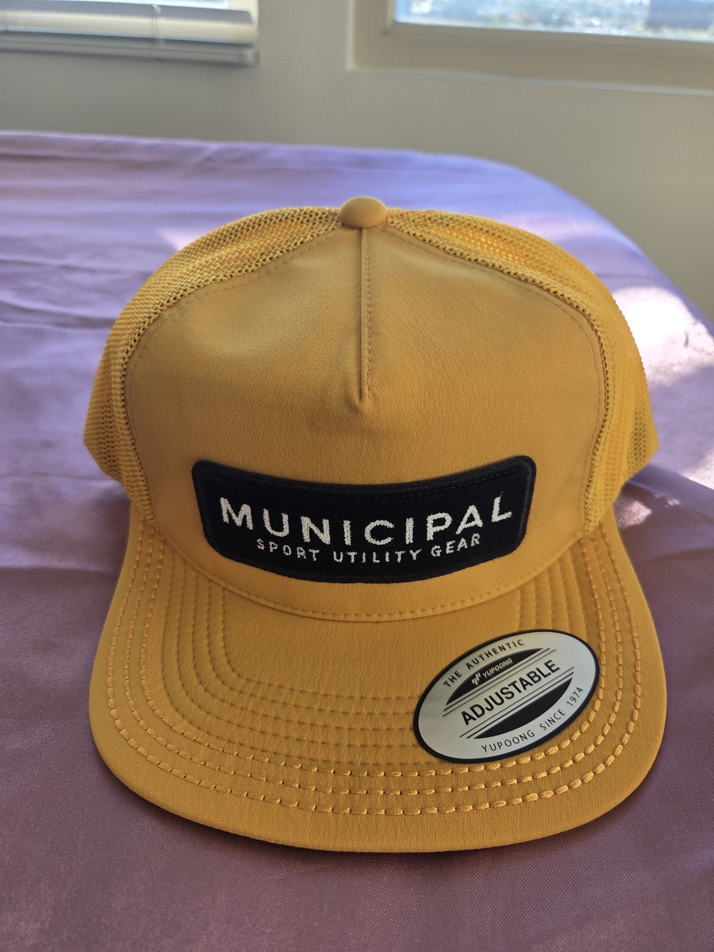 NWT Municipal Men's Yellow Adjustable Trucker Cap